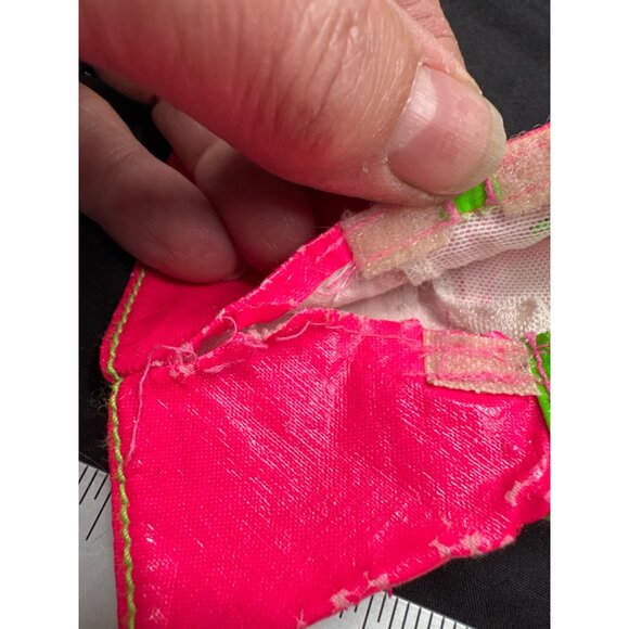 Mattel Sticker Craze Vintage 1997 Barbie Doll Dress Pink & Green Floral Mesh Tri - Picture 7 of 7